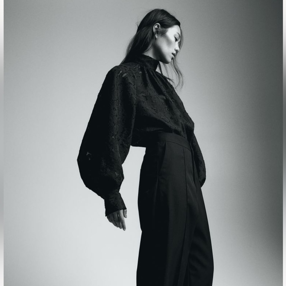H&M Black elegant Sleeves blouse